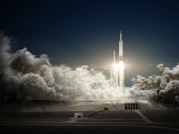 Американская ракета Falcon Heavy все еще пытается взлететь